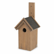 Birdhouse in wood brown with bitumen roof size 16 × 21,5 cm — photo 3