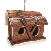 Birdhouse in wood brown size 16 × 16 × 16 cm — photo 3