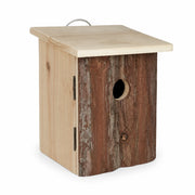 Birdhouse rustic in wood with front bark — photo 3