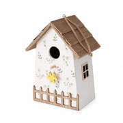 Birdhouse in wood white size 15 × 12 × 22 cm — photo 3