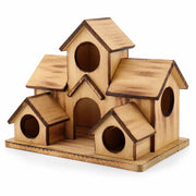 Birdhouse village in wood with five compartments — photo 3