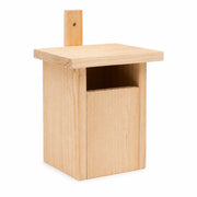 Birdhouse semi-open in pine with roof flat — photo 3