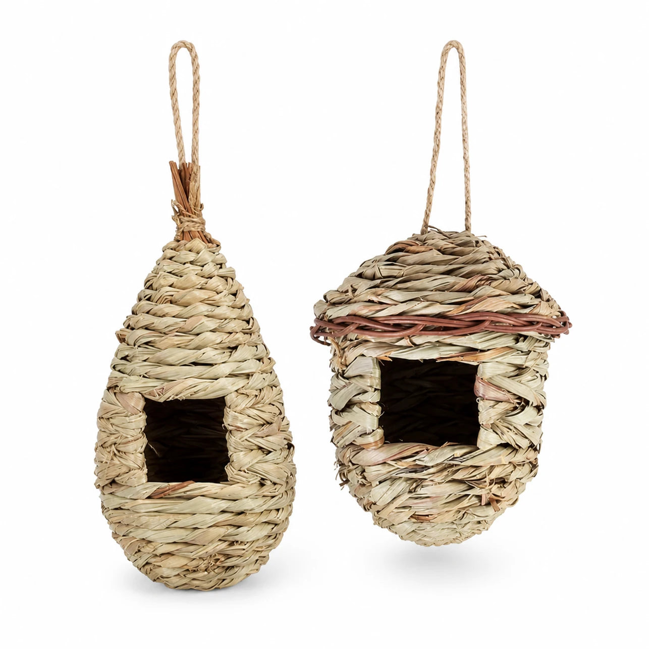 Set of 2 birdhouses hanging black — photo 3
