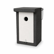 Birdhouse black and white with roof flat — photo 3