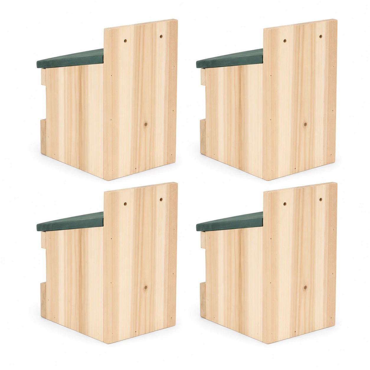 Set of 4 birdhouses in fir solid — photo 3