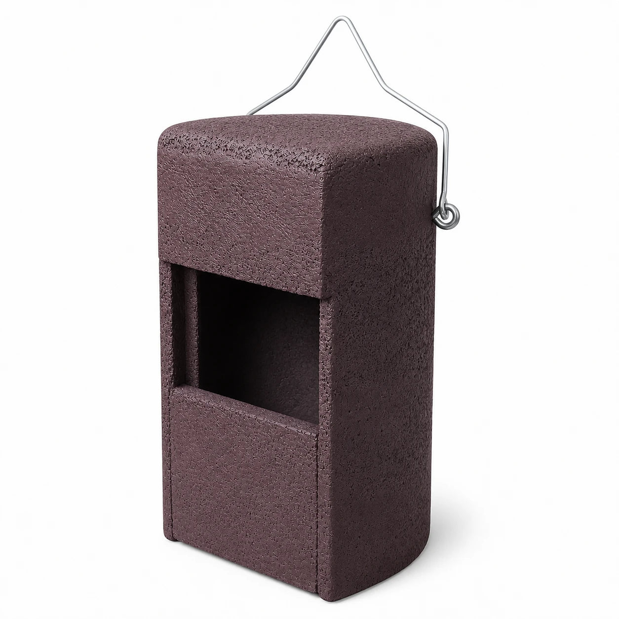 Birdhouse semi-open in wood concrete — photo 3