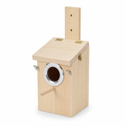 Birdhouse square in wood with rim metal size 12 × 12 × 19,5 cm — photo 3