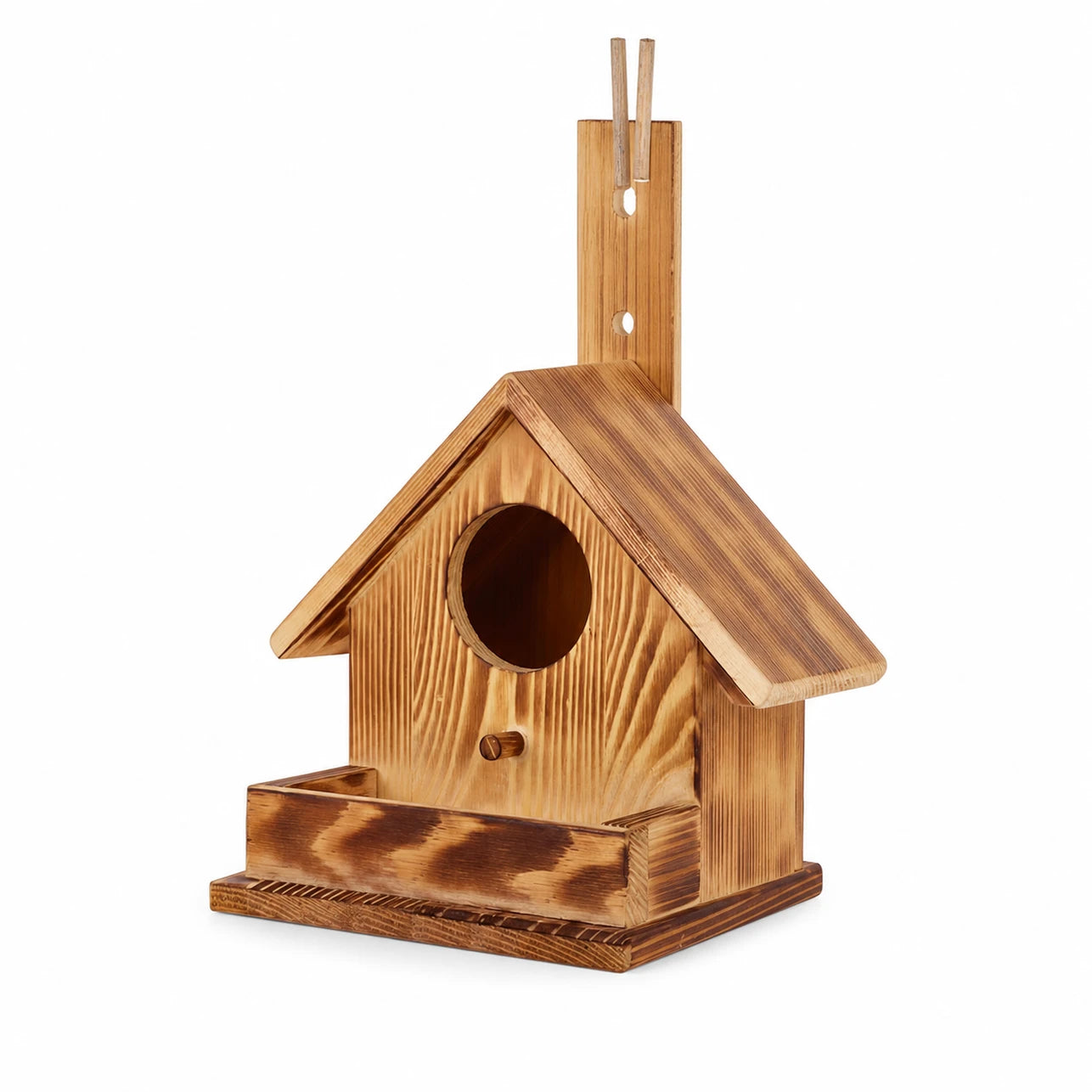 Birdhouse in wood brown light — photo 3