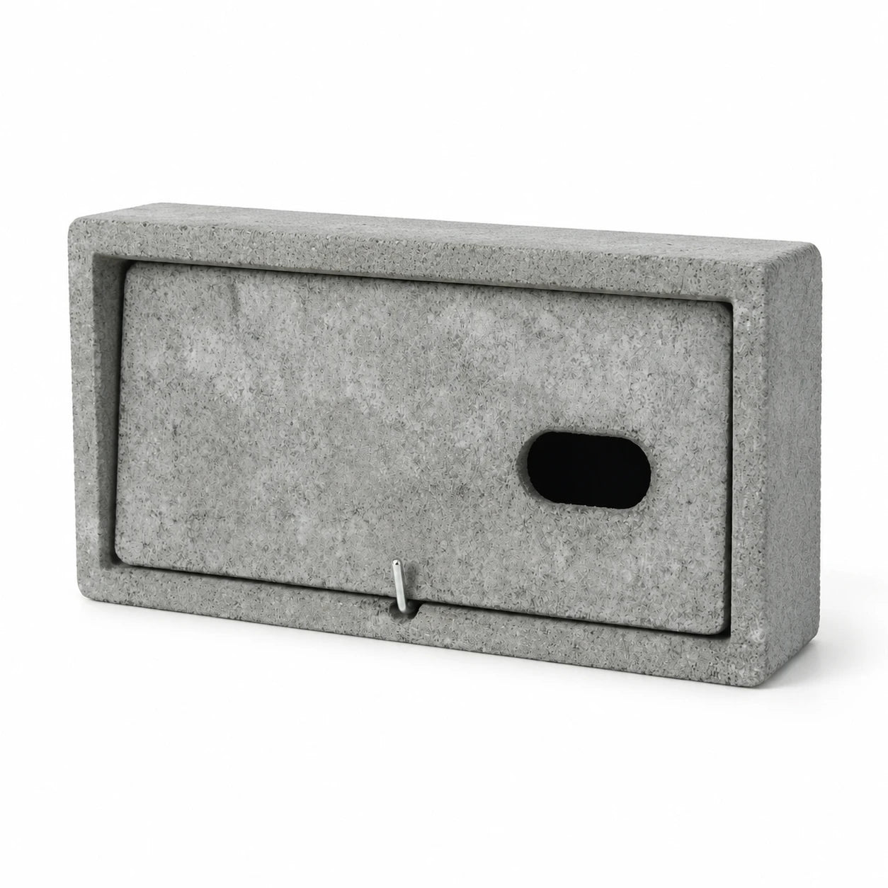 Birdhouse built-in in wood concrete — photo 3