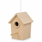 Birdhouse in wood with side open and perch — photo 3