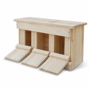 Birdhouse with 3 chambers in wood white — photo 3