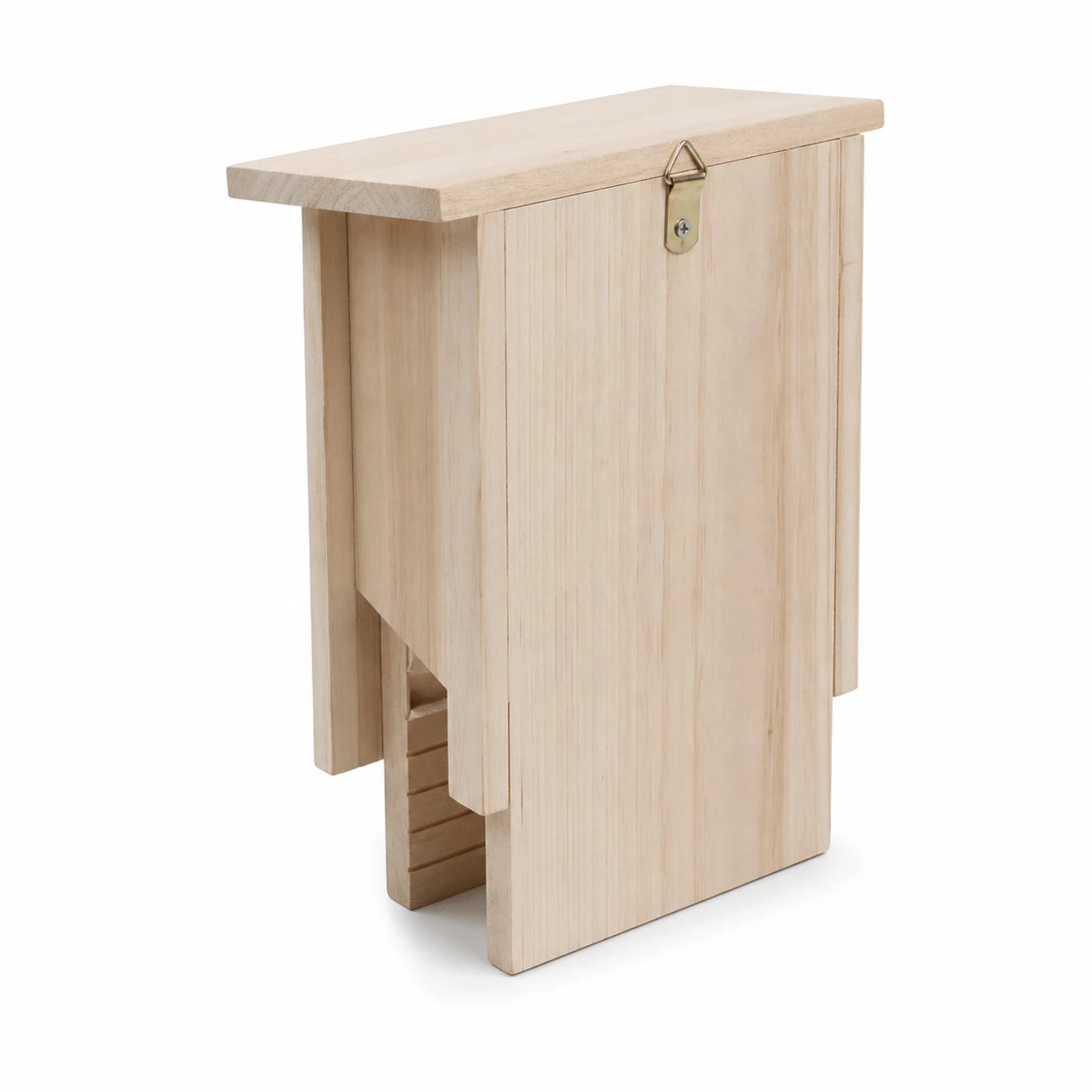 Birdhouse semi-open in wood with front sloping — photo 3