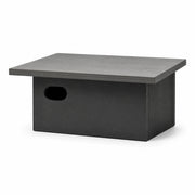 Birdhouse horizontal with roof black and entrance oval — photo 3