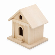 Birdhouse in wood with entrance arched and canopy — photo 3