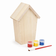 Birdhouse in wood blue / yellow — photo 3