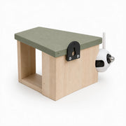 Birdhouse connected semi-open with green roof — photo 3
