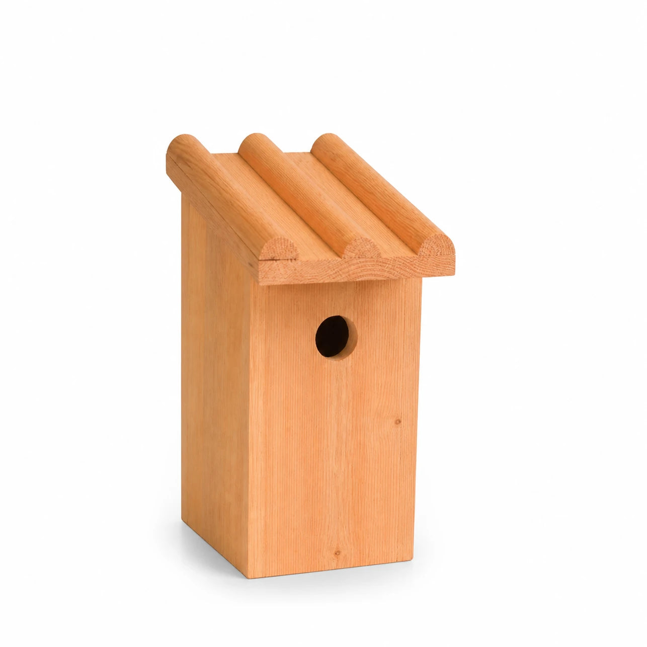 Birdhouse in pine brown size 17 × 14 × 27 cm — photo 3