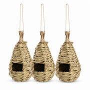 Set of 3 birdhouses woven hanging — photo 3