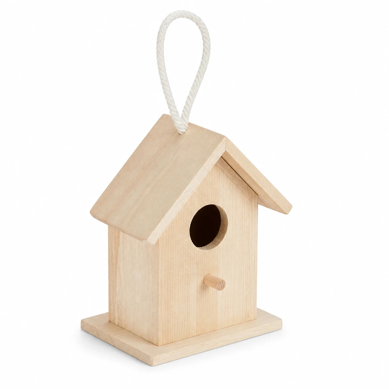 Birdhouse in wood beige size 13 × 10 × 8,3 cm — photo 3