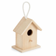 Birdhouse in wood beige size 13 × 10 × 8,3 cm — photo 3