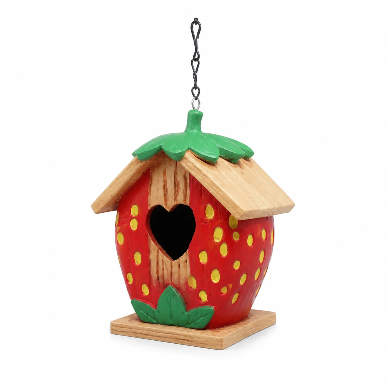 Birdhouse handcrafted red size 13,5 × 17 cm — photo 3