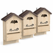 Set of 3 birdhouses with bats double chamber — photo 3
