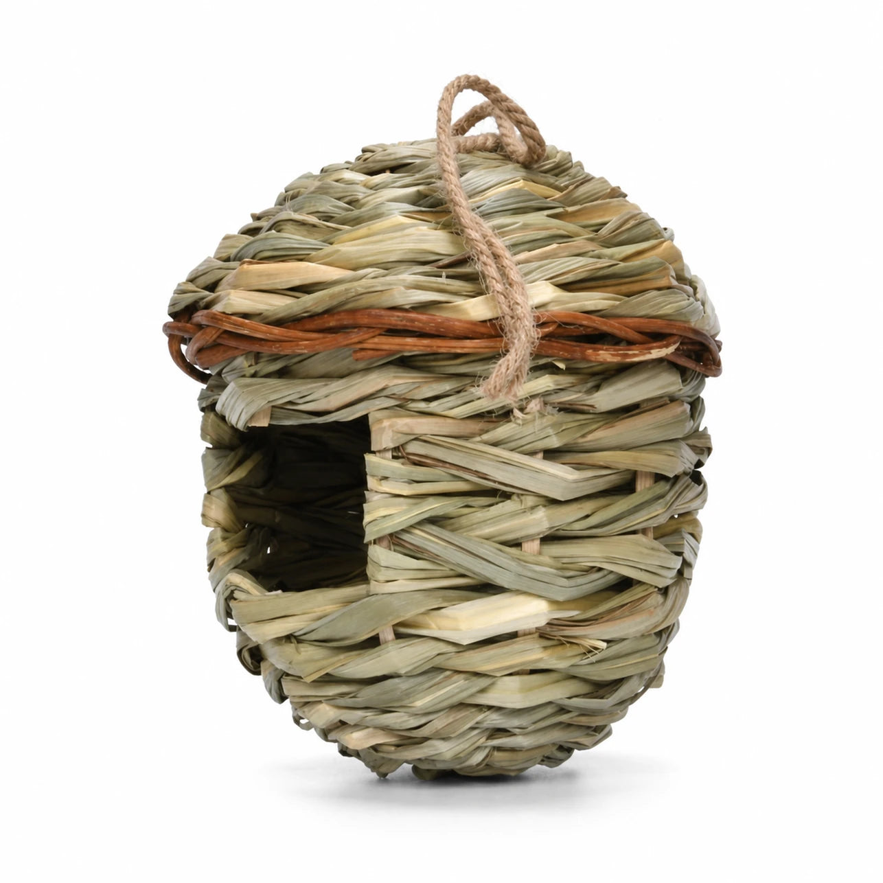 Birdhouse hanging in fibres woven size oval — photo 3