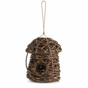 Birdhouse hanging in willow woven brown — photo 3