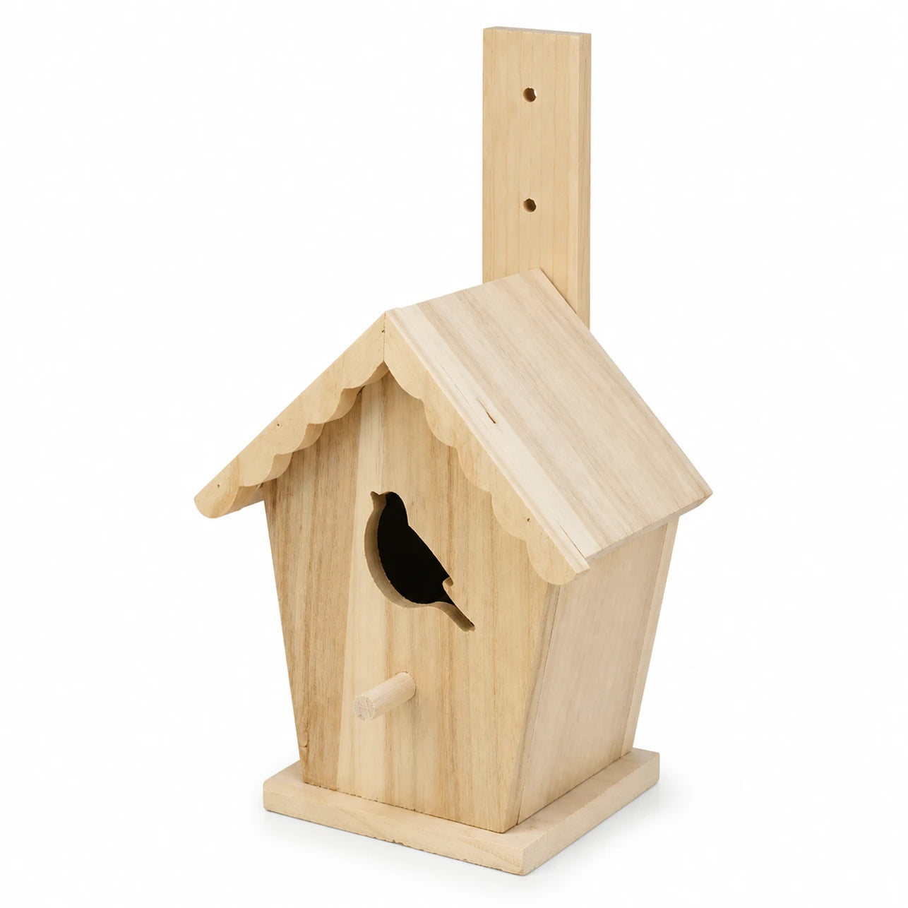 Birdhouse in wood with front cut-out and roof corrugated — photo 3