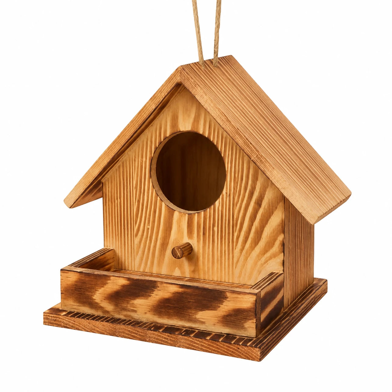 Birdhouse observation in wood with platform front — photo 3