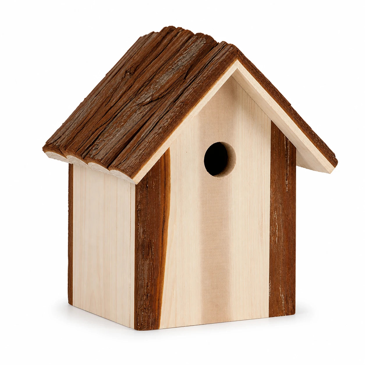 Birdhouse roof in bark — photo 3