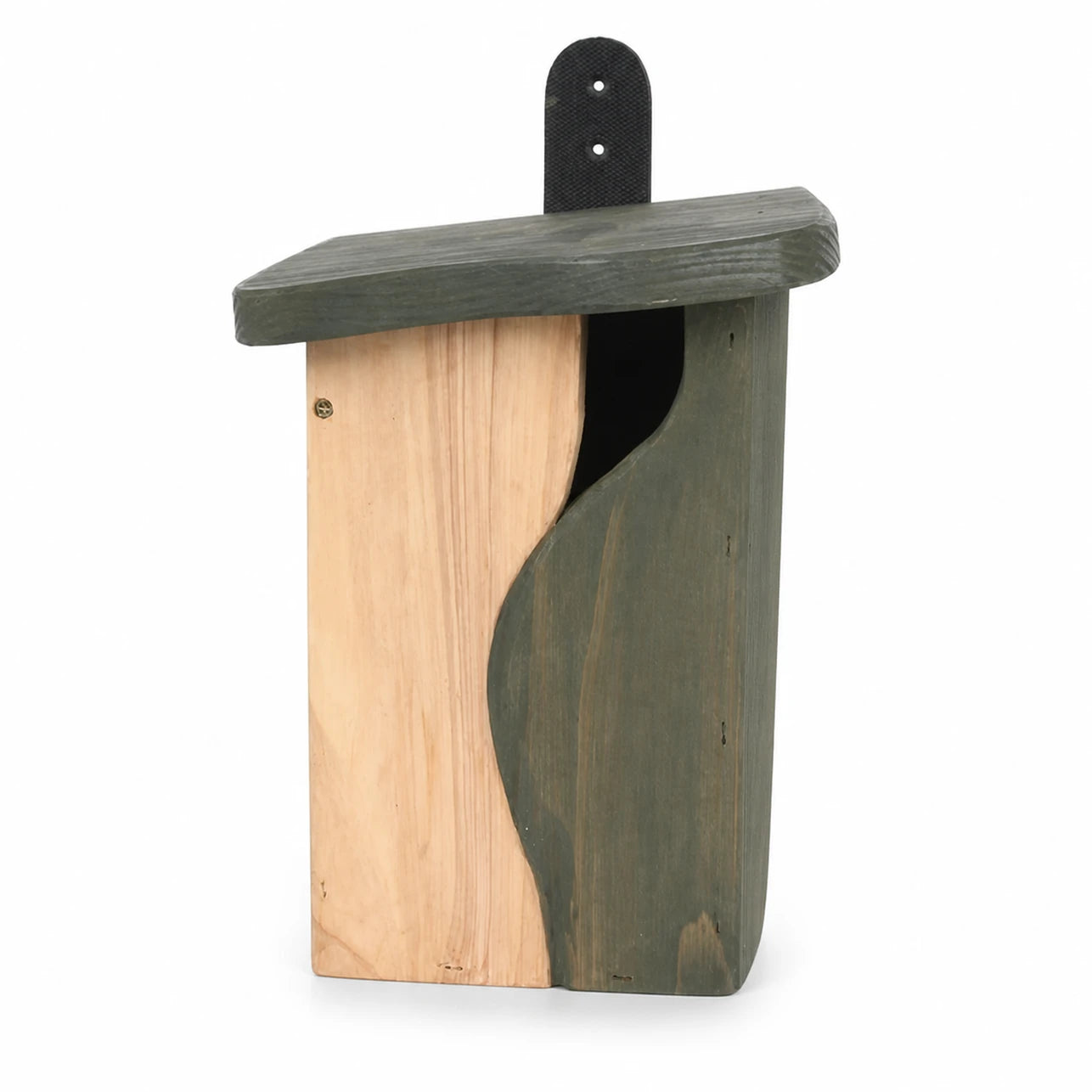 Birdhouse in wood with upright green — photo 3