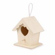 Birdhouse hanging in wood beige — photo 3