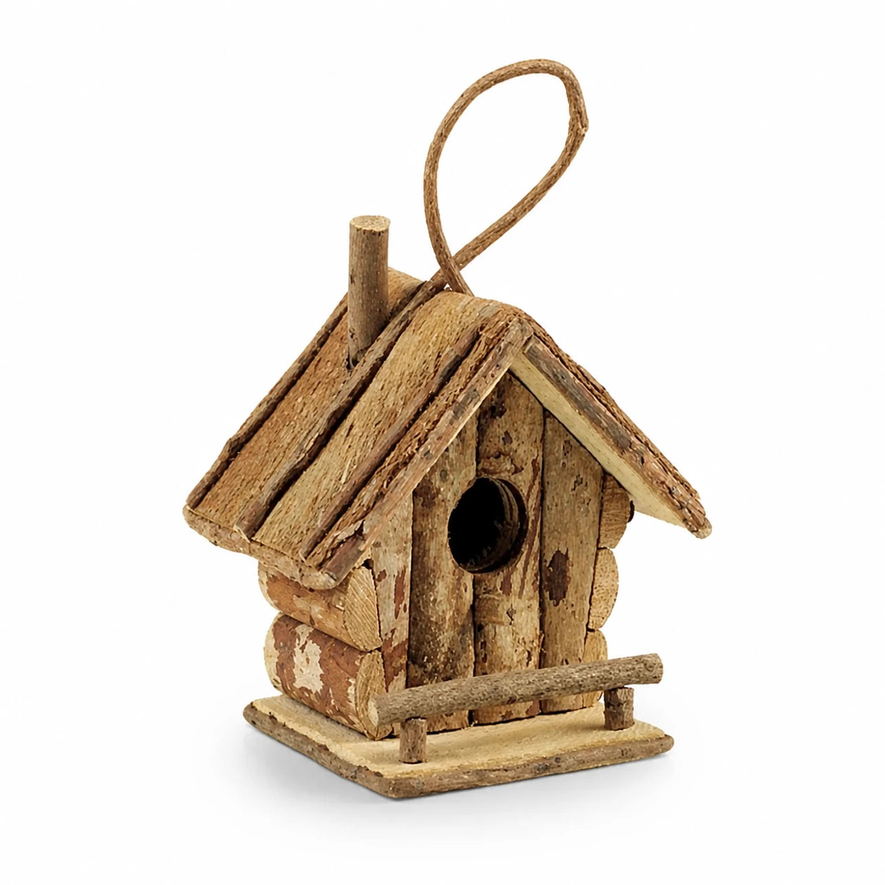 Birdhouse in wood natural — photo 3