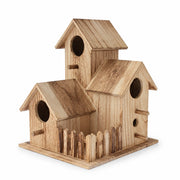 Set of 3 birdhouses in wood brown — photo 3