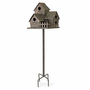 Birdhouse village in iron on with stake — photo 3