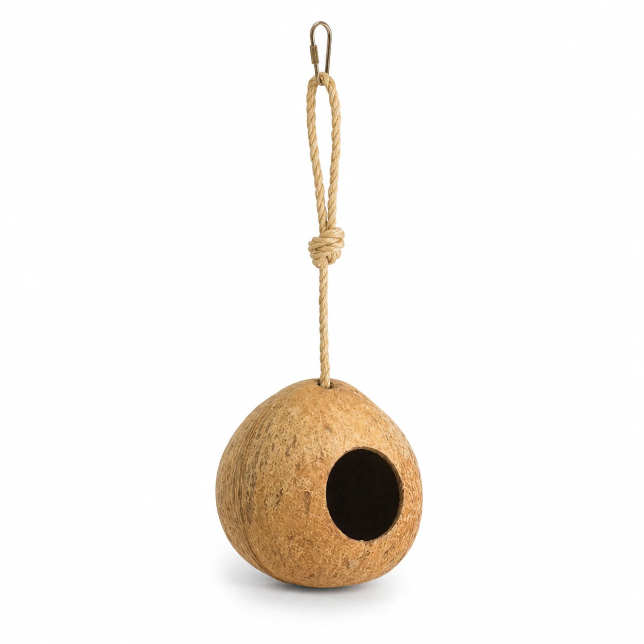 Birdhouse hanging in coconut shell with entrance round — photo 3