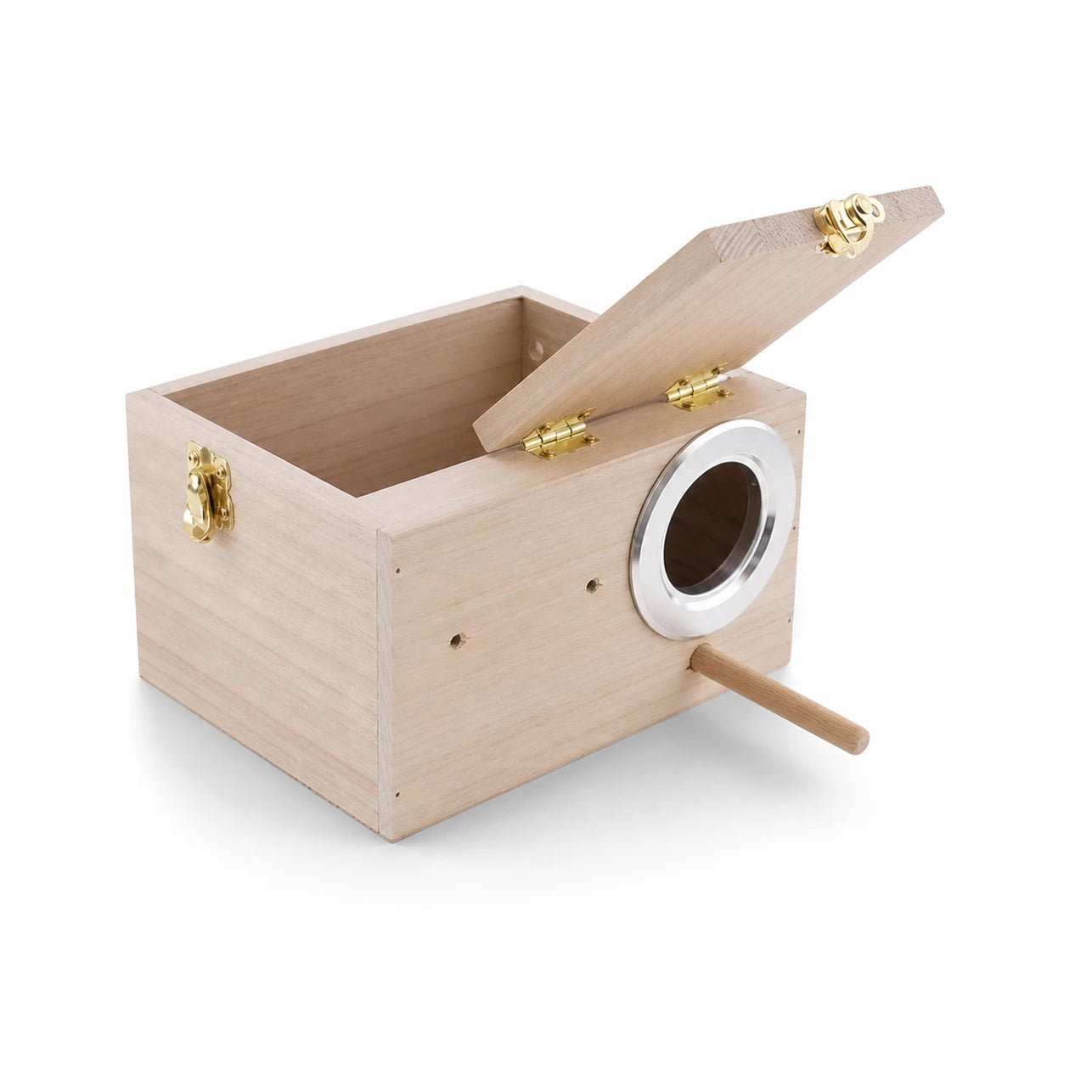 Birdhouse in wood beige size 24,7 × 13 × 13 cm — photo 3