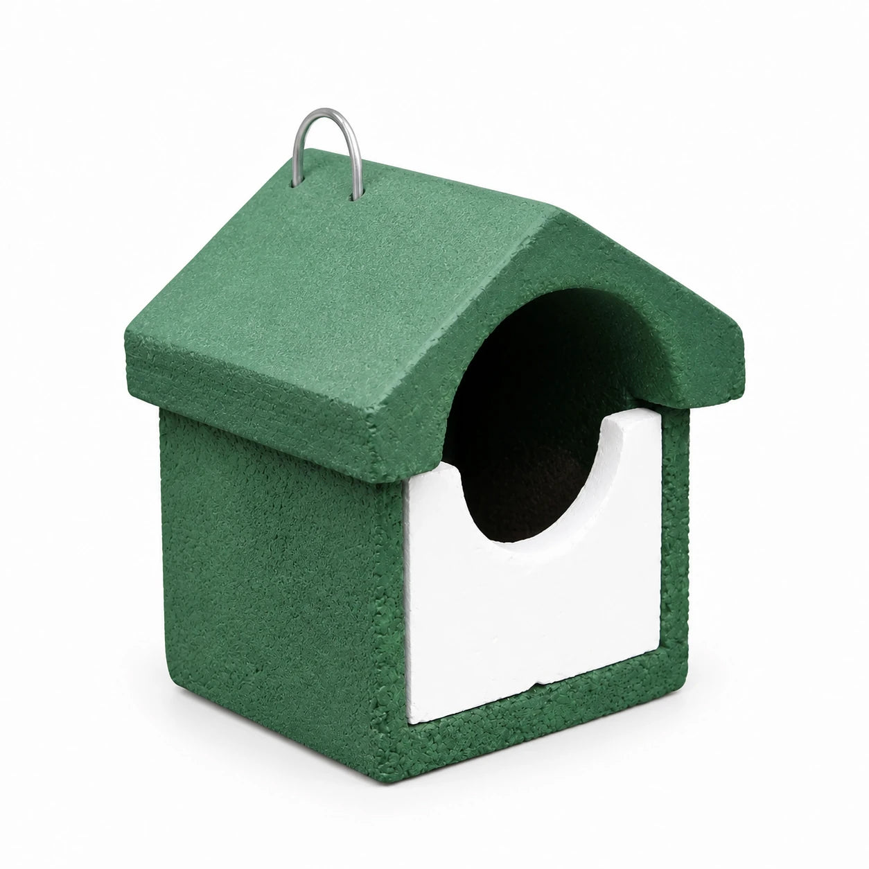 Birdhouse semi-open compact in wood concrete — photo 3