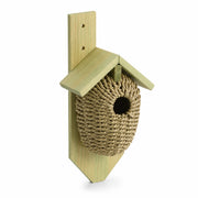 Birdhouse in wood and seagrass green size 15,2 × 10,2 × 26,2 cm — photo 3
