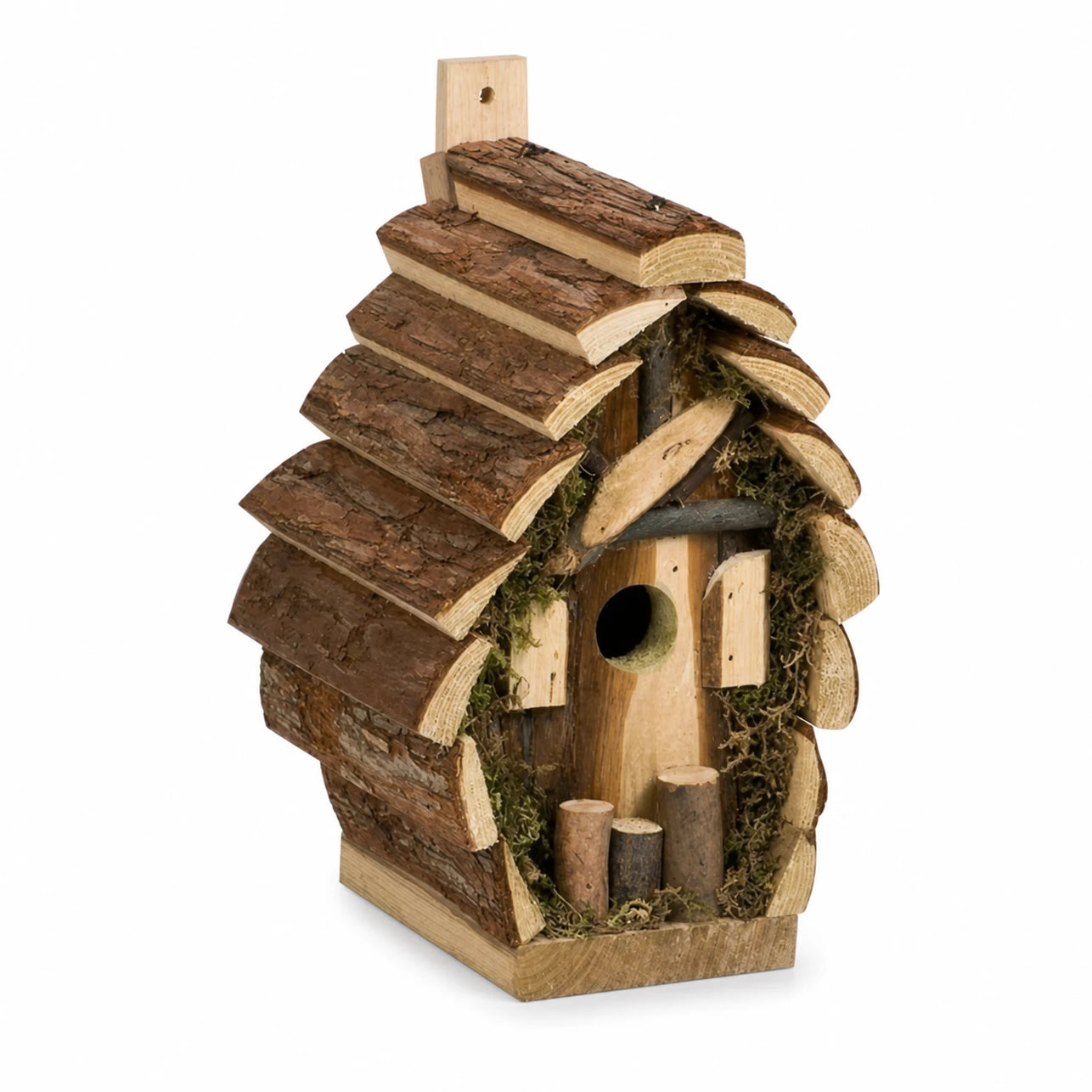 Birdhouse in wood brown size 18 × 14,5 × 24 cm — photo 3