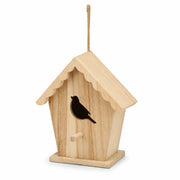 Birdhouse in wood light with roof scalloped — photo 3