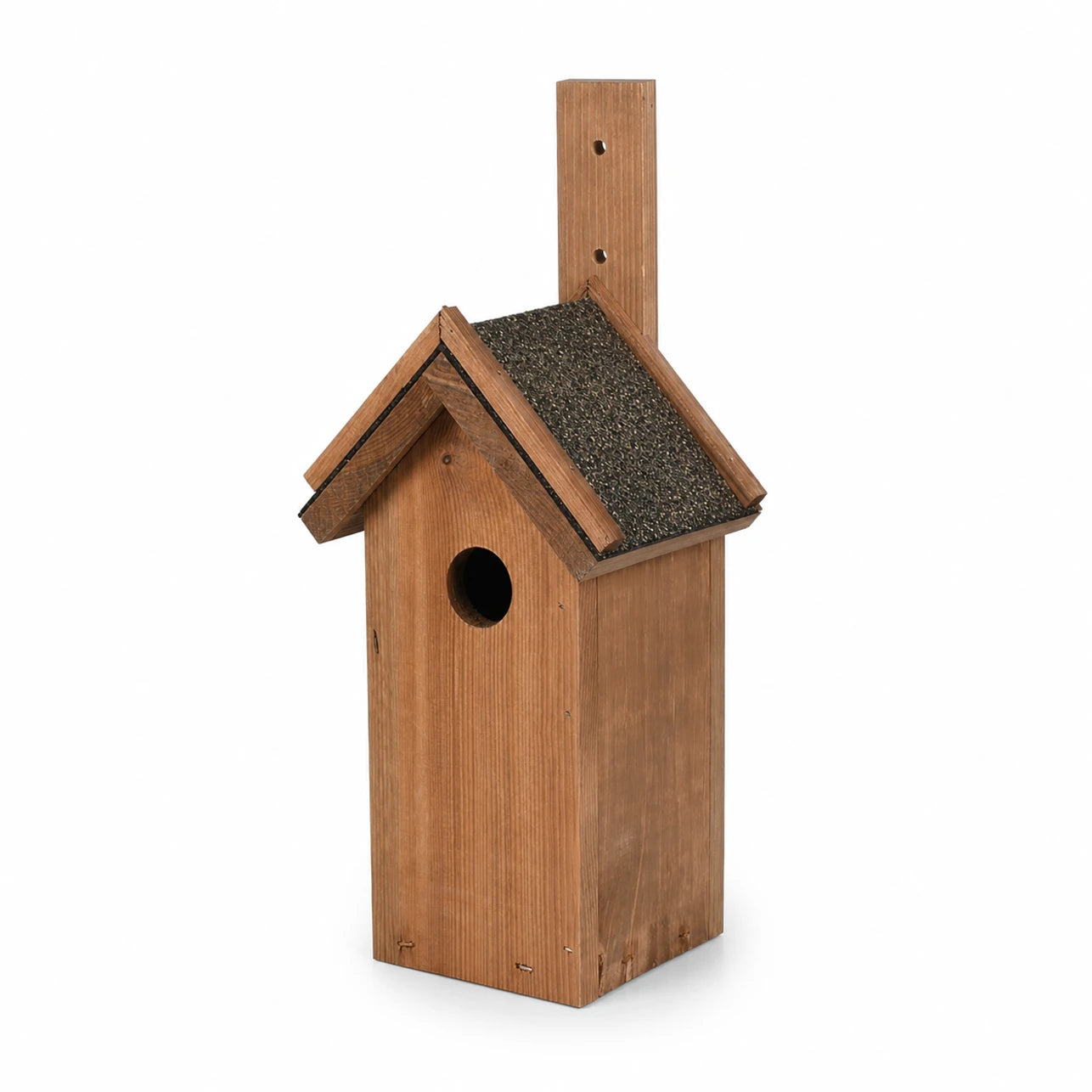 Birdhouse in wood with bitumen roof brown — photo 3