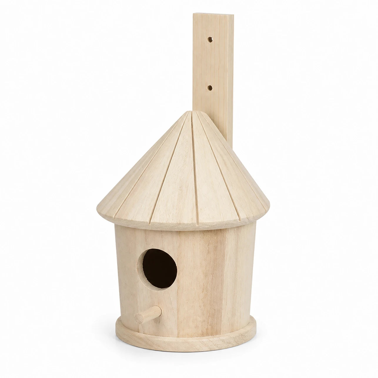 Birdhouse wall-mounted in wood beige size 20 × 20 × 32 cm — photo 3