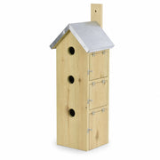 Birdhouse with multiple compartments in pine with zinc roof size 19,5 × 17 × 51 cm — photo 3