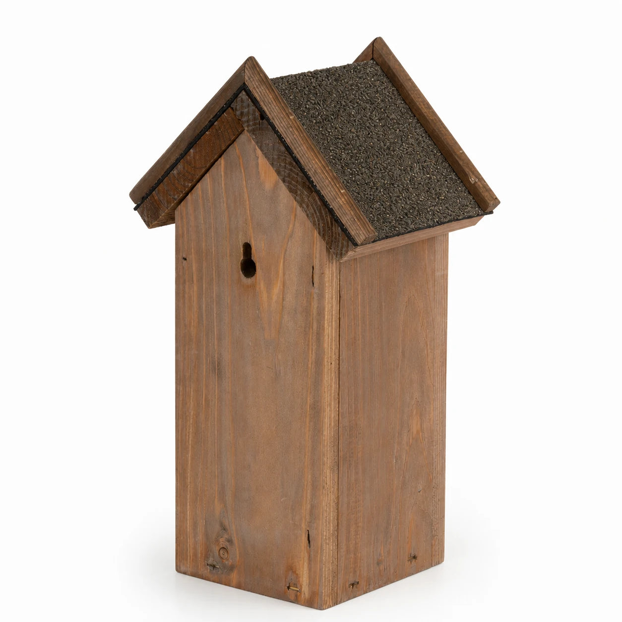 Birdhouse slender brown with double bitumen roof — photo 3