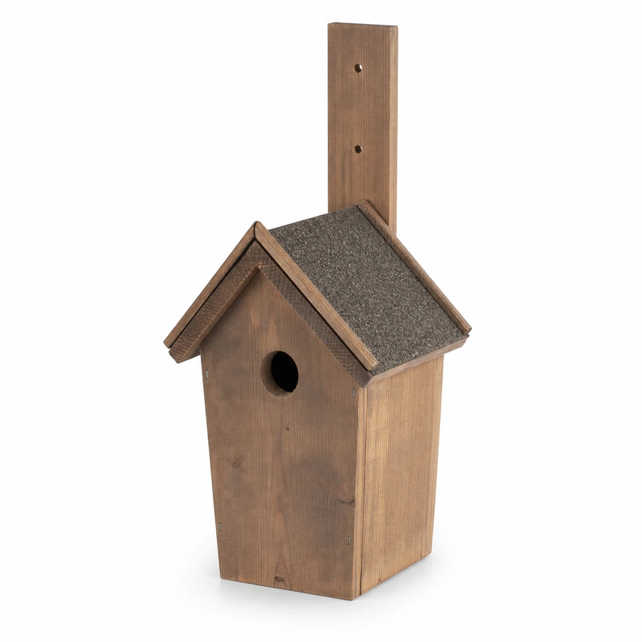 Birdhouse with bitumen roof brown size 13,8 × 18,3 × 31,5 cm — photo 3