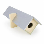 Large birdhouse elongated with roof in zinc — photo 3