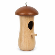 Birdhouse hanging in shape of mushroom brown — photo 3