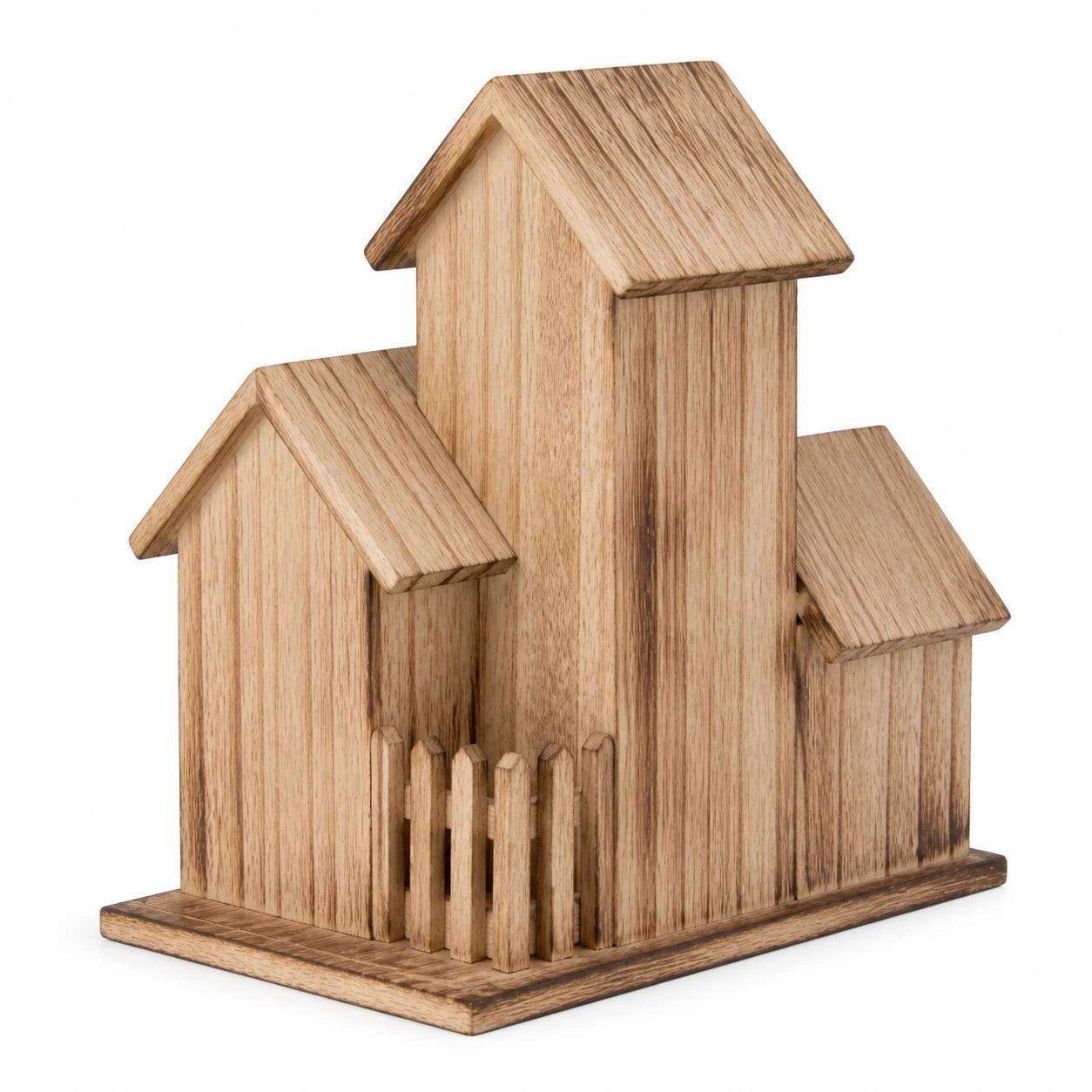 Birdhouse village wall-mounted in wood natural — photo 3